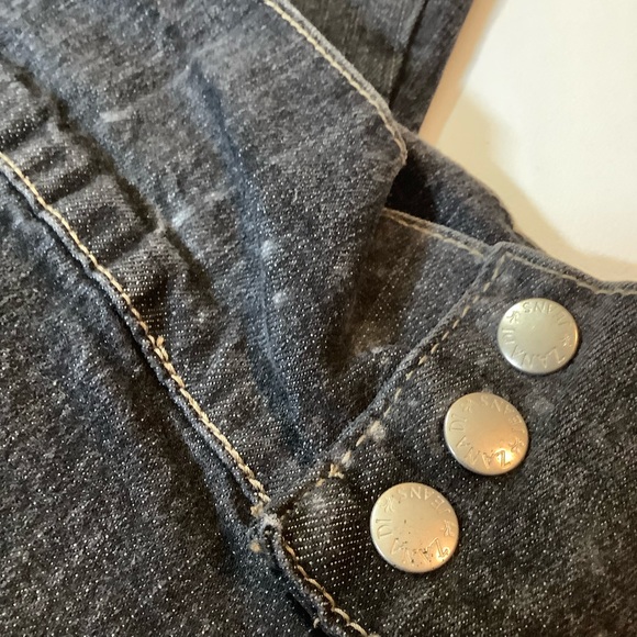 Zana Di Black Capri Jeans in Black w/ Studding S18 - Picture 3 of 9